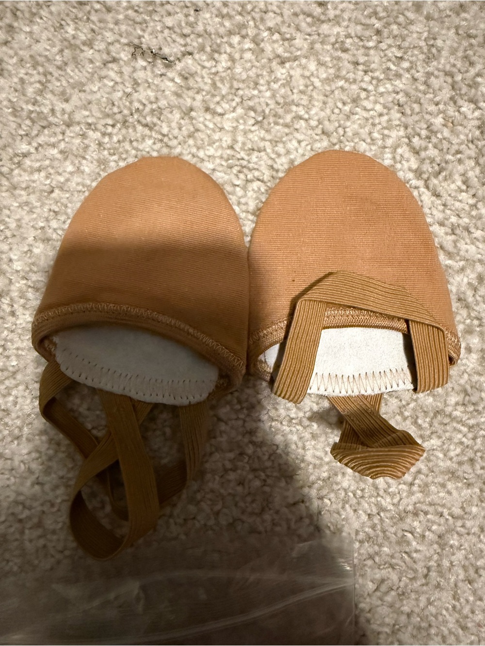 Kids Dance Foot Unders Slip-On Slippers in Tan